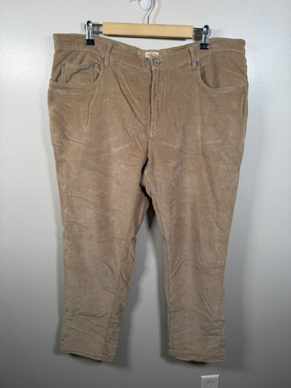 Faherty Stretch Terry Corduroy 5-Pocket Pant Size 38x30 Maple Brown Straight Leg